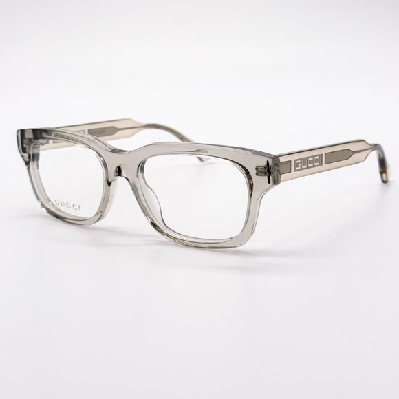 NEW GUCCI GG1731O 004 TRANSPARENT PALE KHAKI GREEN UNISEX EYEGLASSES GUCCI - Picture 3 of 12